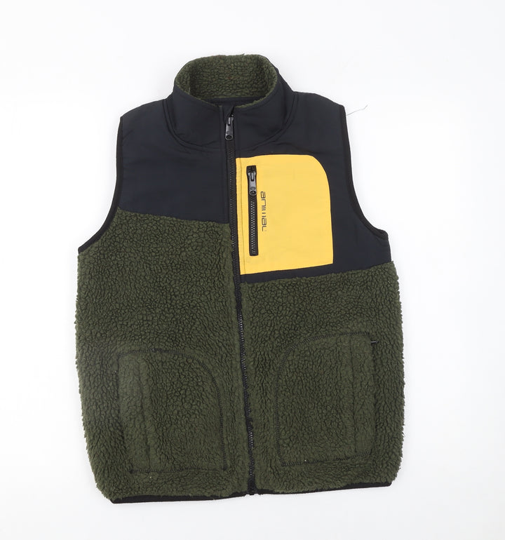 Animal Boys Green Fleece Bodywarmer Gilet 13 Years Full Zip Outdoor Vest