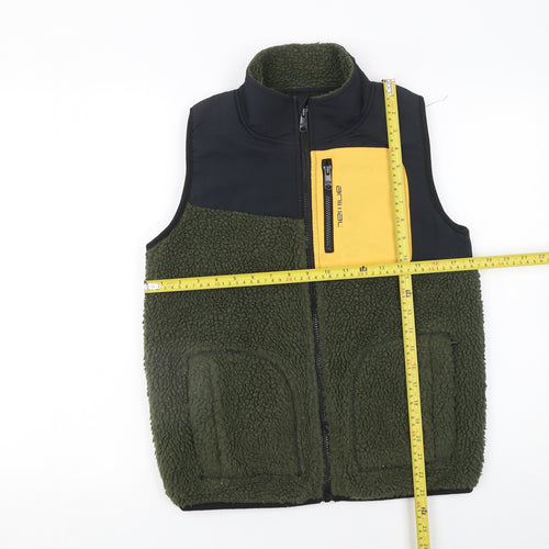Animal Boys Green Fleece Bodywarmer Gilet 13 Years Full Zip Outdoor Vest
