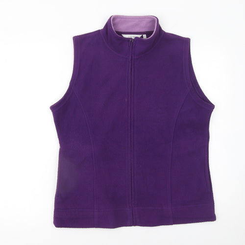 EWM Womens Purple Fleece Zip Waistcoat Bodywarmer Size 14