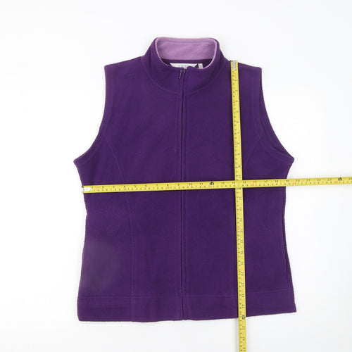 EWM Womens Purple Fleece Zip Waistcoat Bodywarmer Size 14