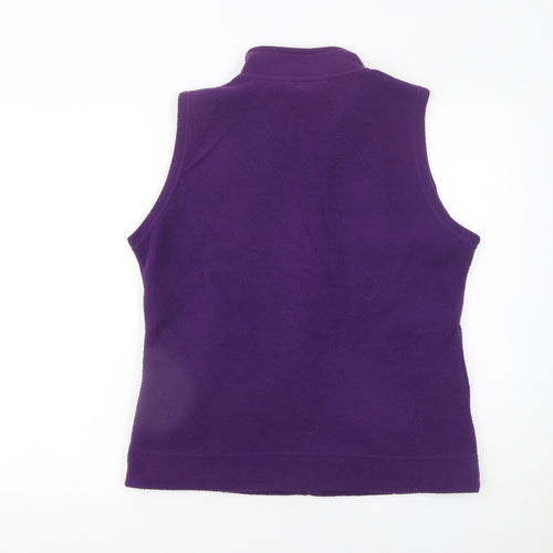 EWM Womens Purple Fleece Zip Waistcoat Bodywarmer Size 14