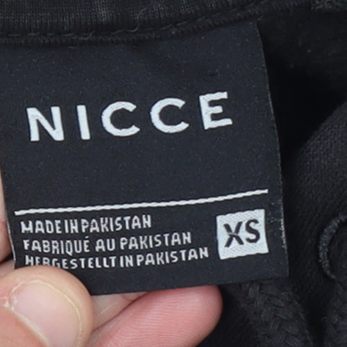 Nicce Men's Black XS Pullover Hoodie Embroidered Logo