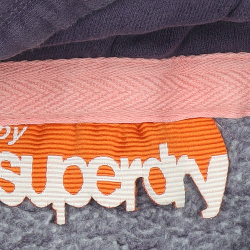 Superdry Women's Purple Pullover Hoodie XS Cotton Blend Graphic