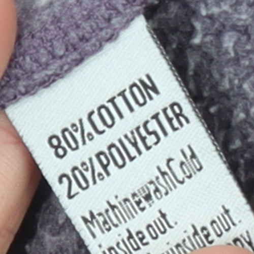 Superdry Women's Purple Pullover Hoodie XS Cotton Blend Graphic