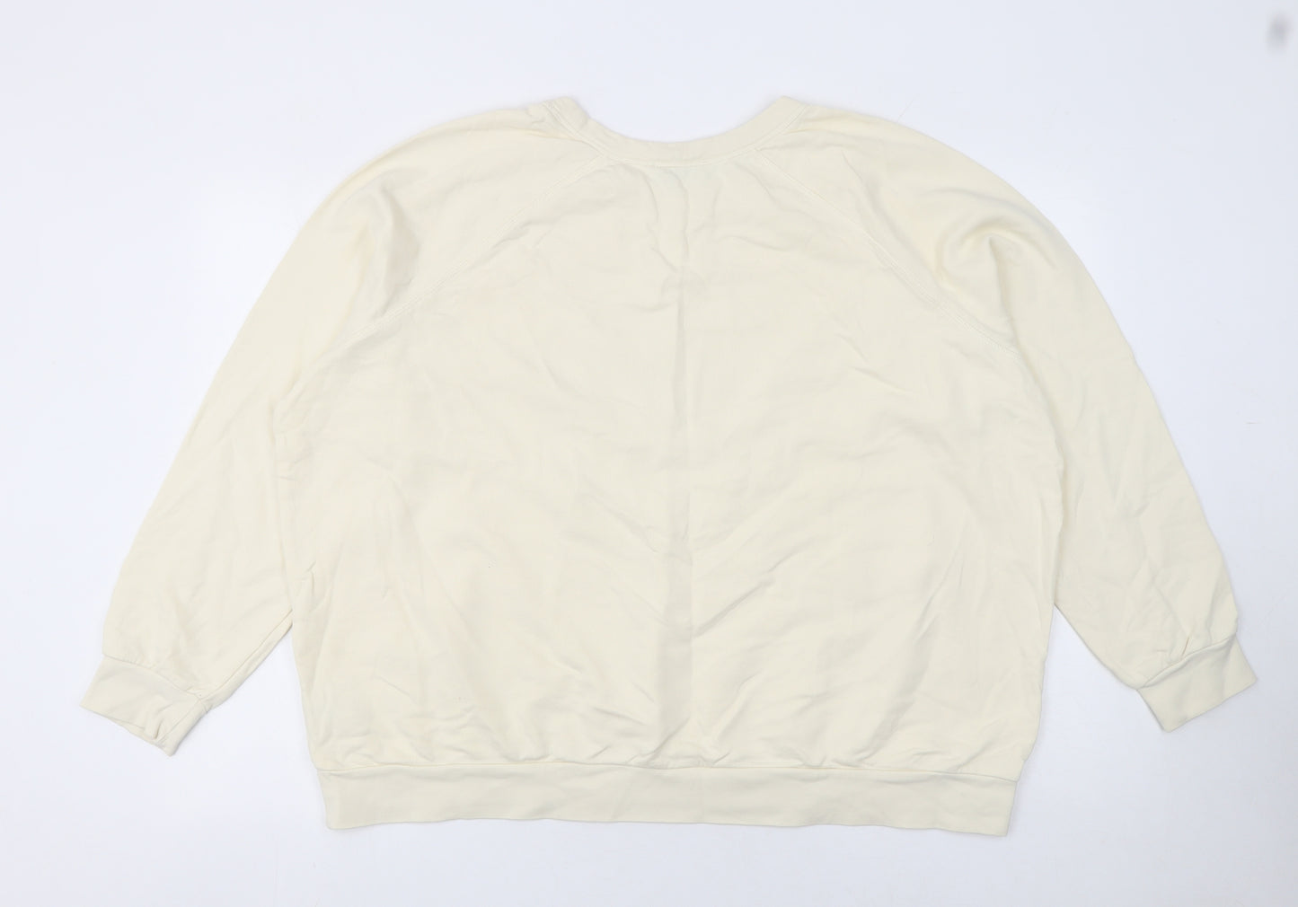Marks and Spencer Women Beige Island Wildlife Nature Park Cotton Sweatshirt Size 22