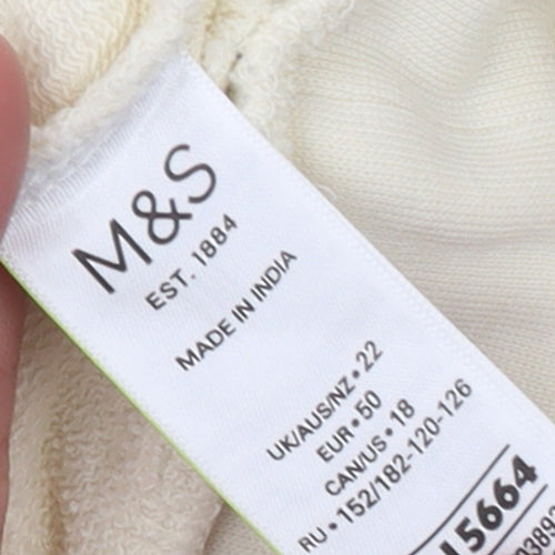 Marks and Spencer Women Beige Island Wildlife Nature Park Cotton Sweatshirt Size 22