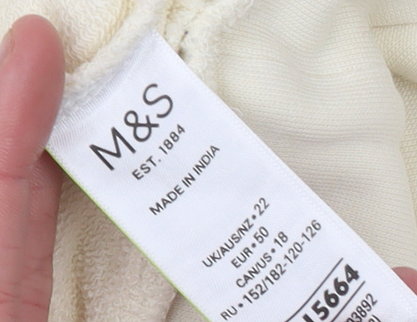 Marks and Spencer Women Beige Island Wildlife Nature Park Cotton Sweatshirt Size 22