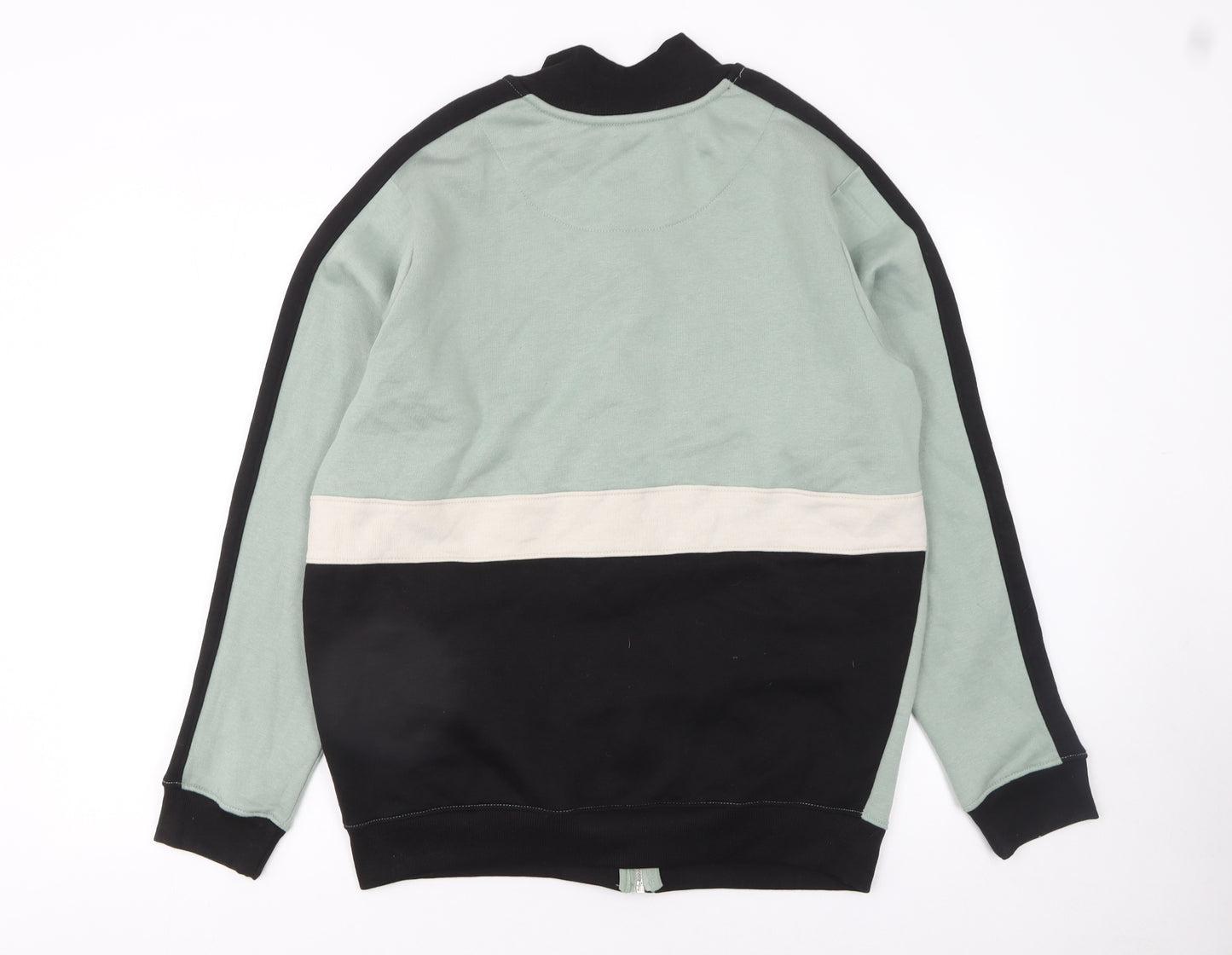 boohooMAN Men’s Green Full Zip Sweatshirt M Regular Fit