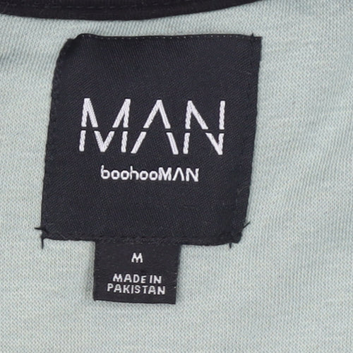 boohooMAN Men’s Green Full Zip Sweatshirt M Regular Fit