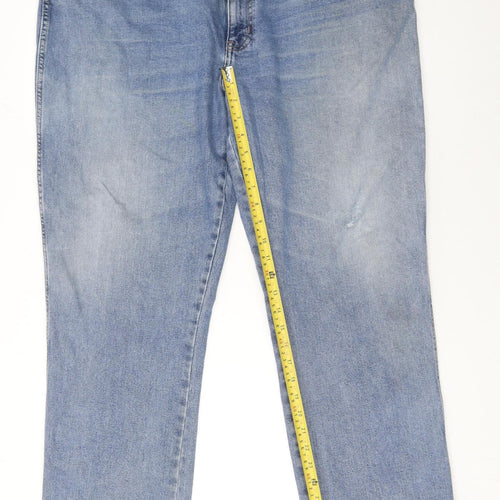 Wrangler Men's Blue Regular Fit Straight Denim Jeans W44 L32