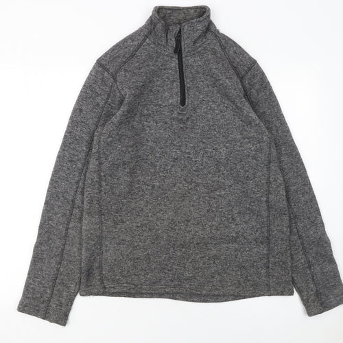 Mountain Warehouse Men's Grey 1/4 Zip Fleece Sweatshirt M