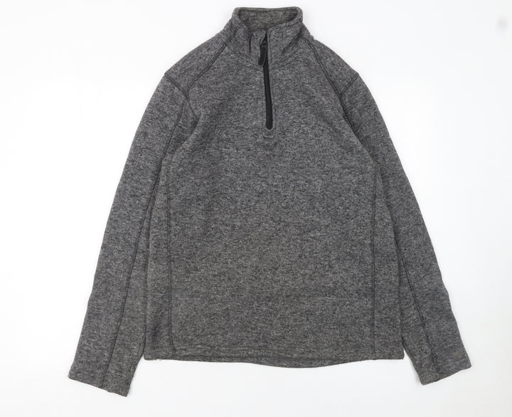 Mountain Warehouse Men's Grey 1/4 Zip Fleece Sweatshirt M
