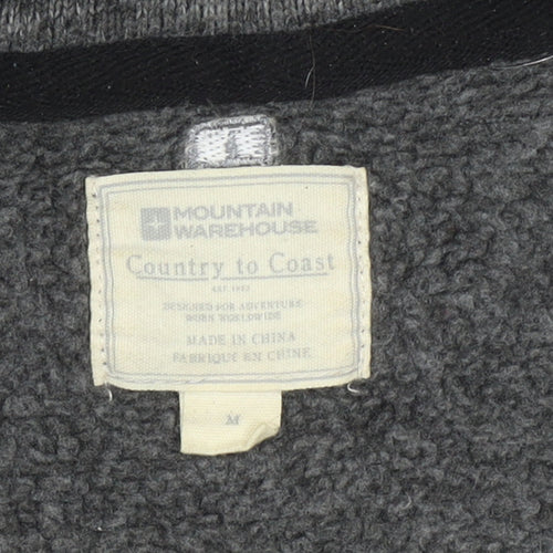 Mountain Warehouse Men's Grey 1/4 Zip Fleece Sweatshirt M