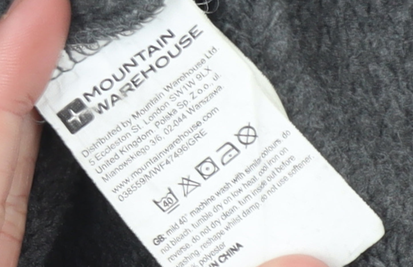 Mountain Warehouse Men's Grey 1/4 Zip Fleece Sweatshirt M
