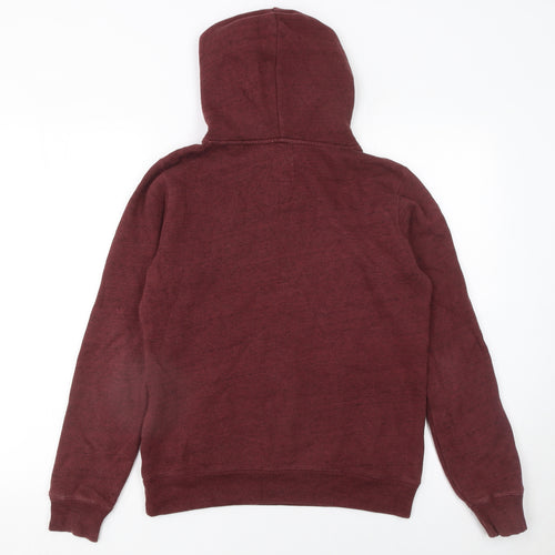 Jack Wills Womens Burgundy Hoodie UK 8 Pullover Cotton Blend Casual