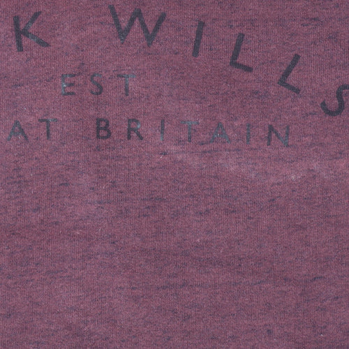 Jack Wills Womens Burgundy Hoodie UK 8 Pullover Cotton Blend Casual