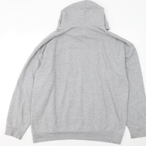 Boohoo Women Grey DSGN Studio Pullover Hoodie Large Casual Cotton Blend