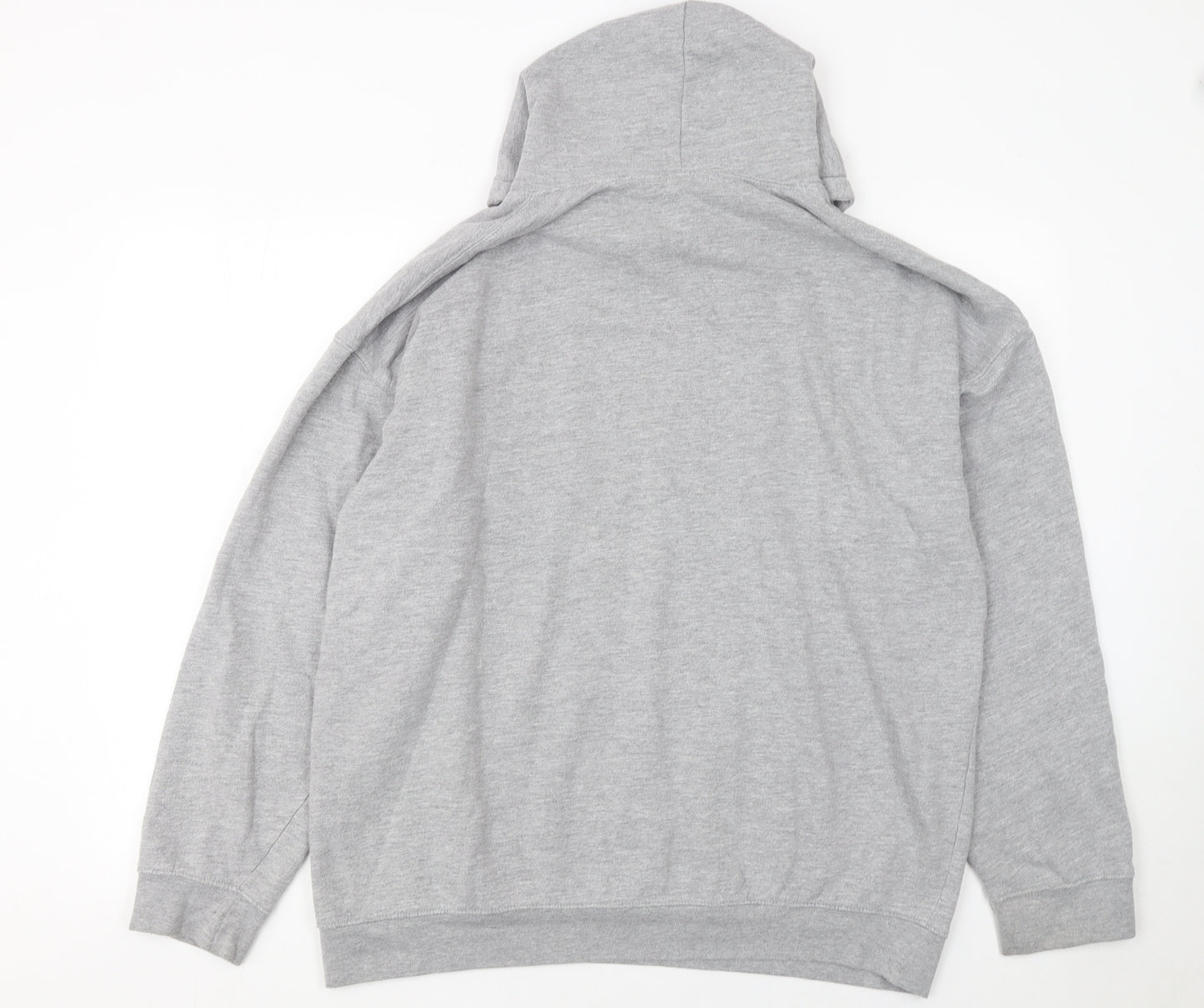 Boohoo Women Grey DSGN Studio Pullover Hoodie Large Casual Cotton Blend