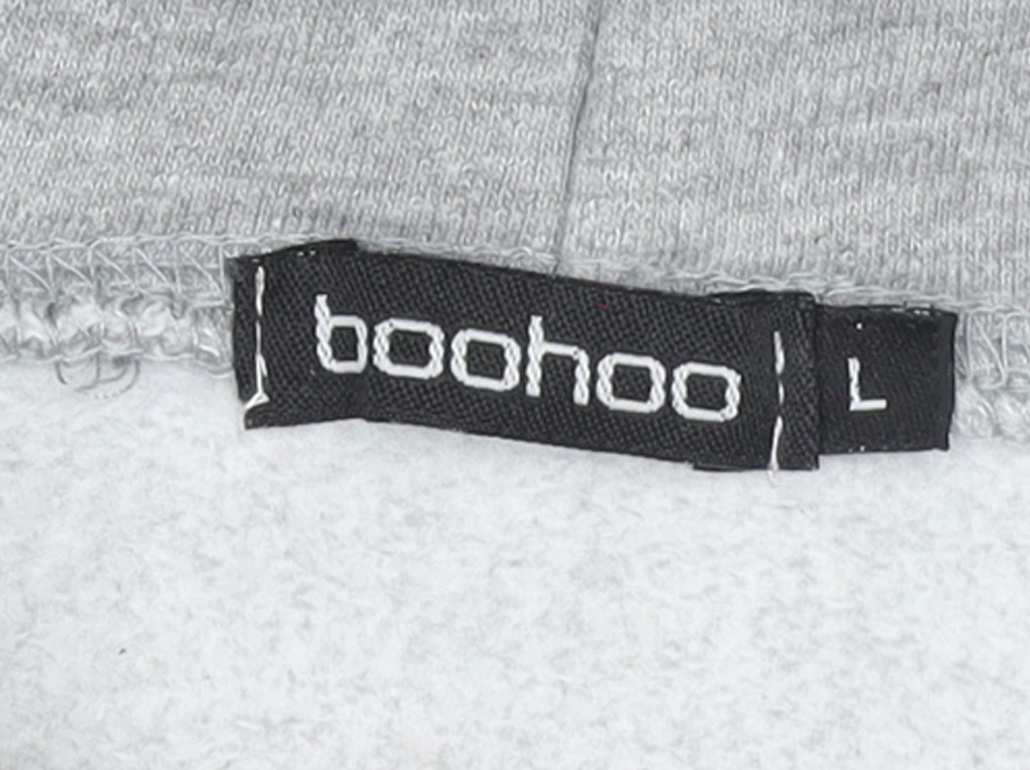 Boohoo Women Grey DSGN Studio Pullover Hoodie Large Casual Cotton Blend