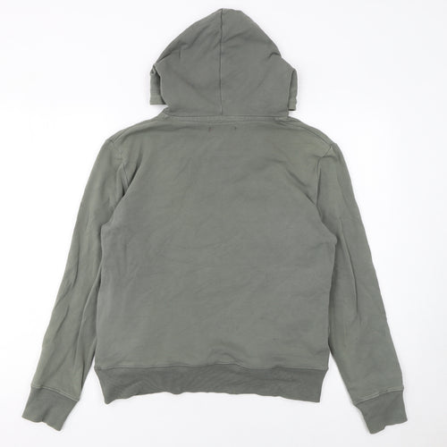 Henleys Womens Green Pink Graphic Pullover Hoodie Size 2 Cotton Blend