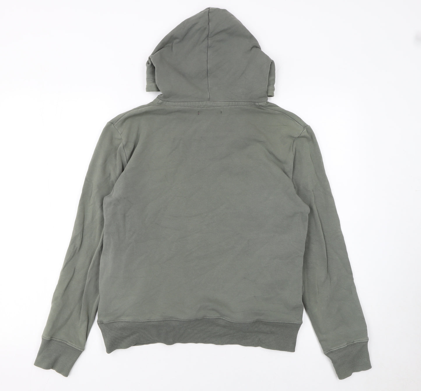 Henleys Womens Green Pink Graphic Pullover Hoodie Size 2 Cotton Blend