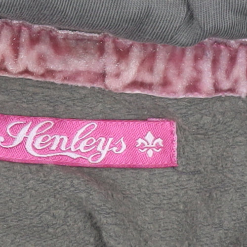 Henleys Womens Green Pink Graphic Pullover Hoodie Size 2 Cotton Blend
