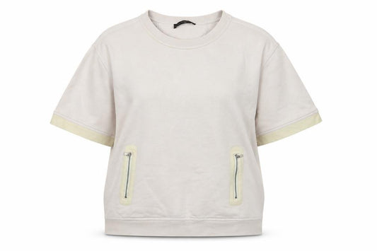 Diesel Black Gold Women’s Beige Short Sleeve Pullover Sweatshirt S