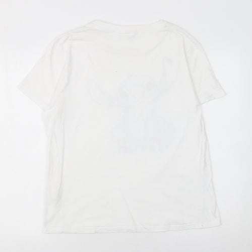 Primark Women’s White Stitch Disney Cotton T-Shirt Size 12