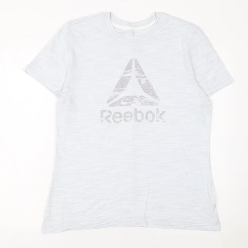 Reebok Men's White XL Sports Graphic Print T-Shirt