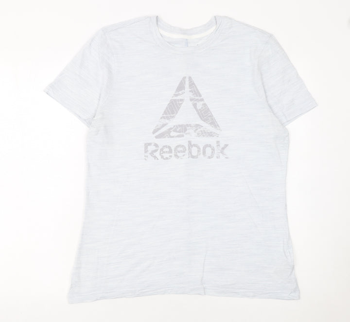 Reebok Men's White XL Sports Graphic Print T-Shirt