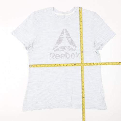Reebok Men's White XL Sports Graphic Print T-Shirt