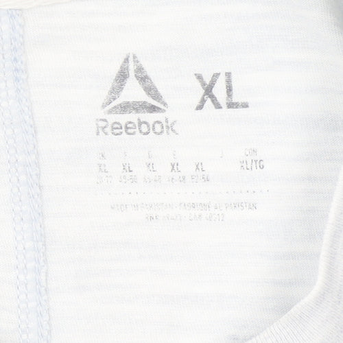 Reebok Men's White XL Sports Graphic Print T-Shirt