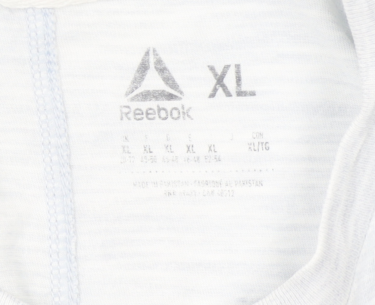 Reebok Men's White XL Sports Graphic Print T-Shirt