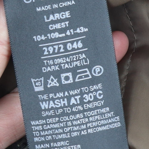 Marks and Spencer Men's Dark Taupe Waterproof Polyester Jacket L 41-43in