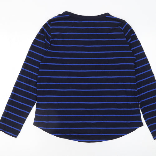 Marks and Spencer Women’s Blue Striped Long Sleeve Après Ski T-Shirt Size 14