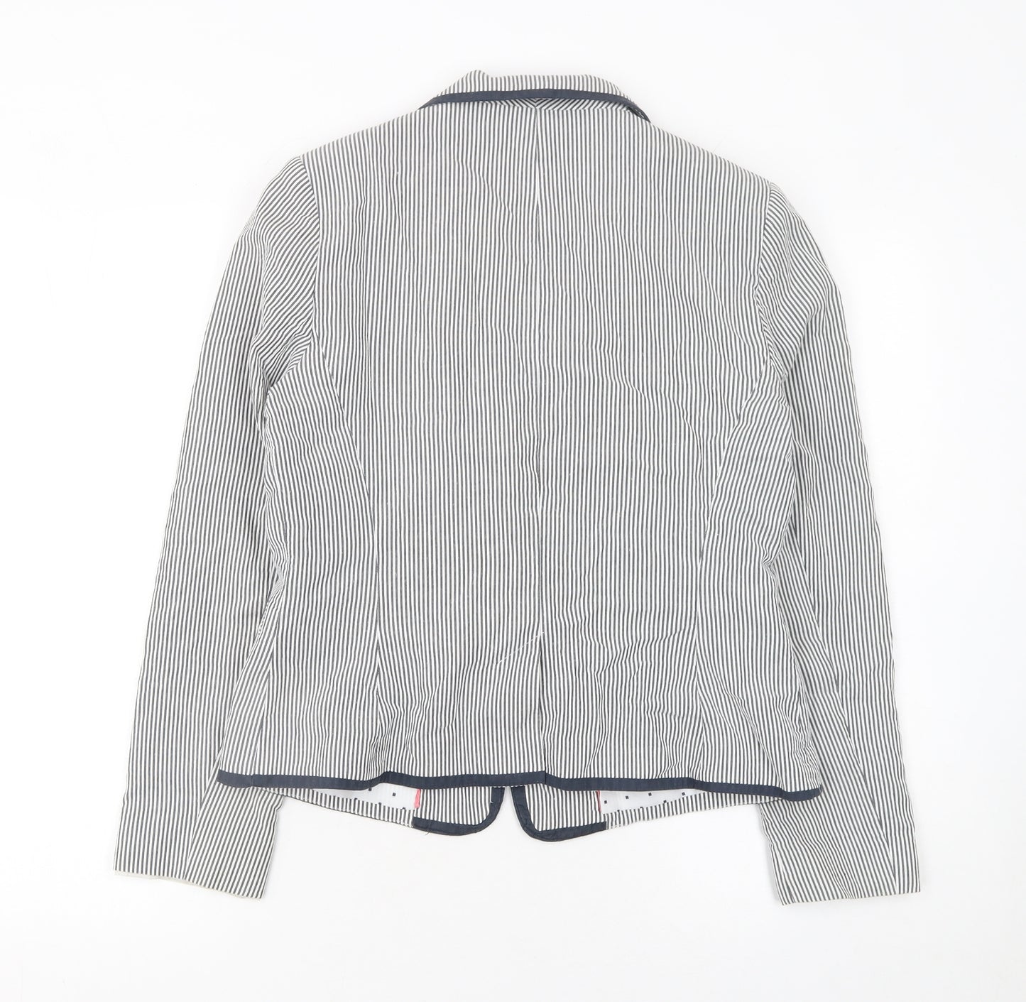 Dunnes Women Blue Pinstripe Single-Breasted Blazer Size 12