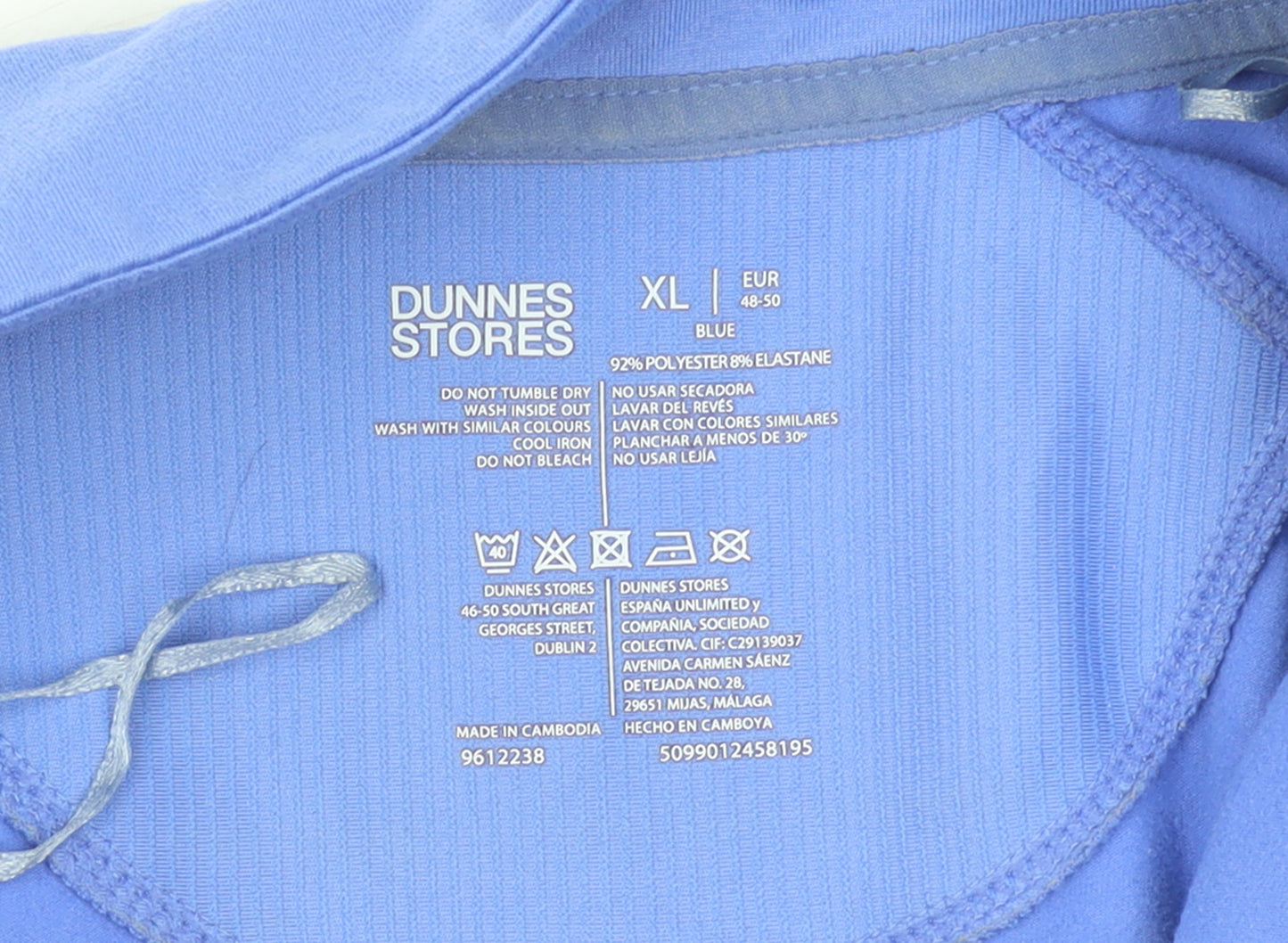 Dunnes Stores Women’s Blue 1/2 Zip Pullover Sweatshirt XL