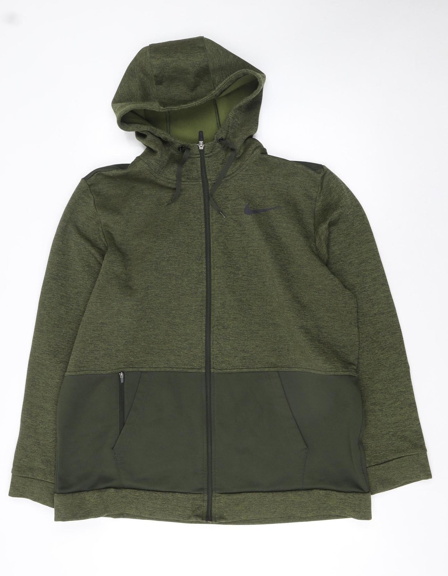 Nike Men's Green XL Full Zip Therma-Fit Hoodie