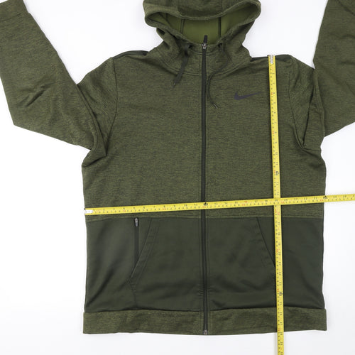 Nike Men's Green XL Full Zip Therma-Fit Hoodie