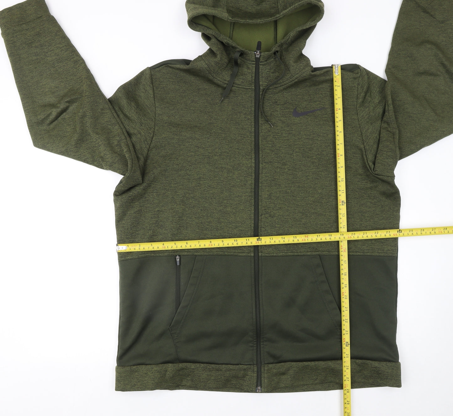 Nike Men's Green XL Full Zip Therma-Fit Hoodie