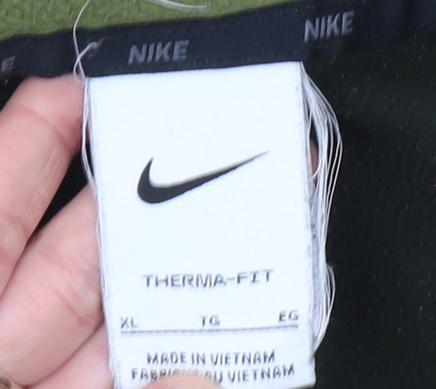 Nike Men's Green XL Full Zip Therma-Fit Hoodie