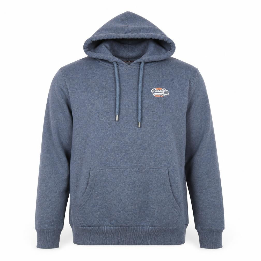 Paraffin Mens Blue 2XL Pullover Hoodie Embroidered Logo Fleece