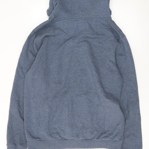 Paraffin Mens Blue 2XL Pullover Hoodie Embroidered Logo Fleece