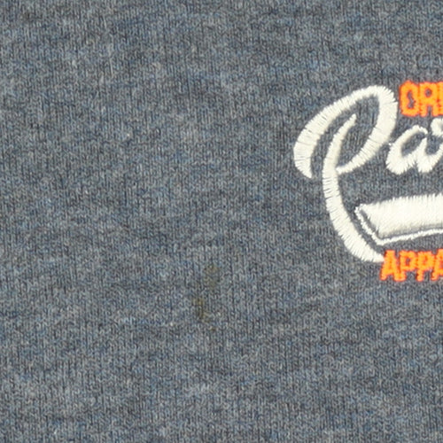 Paraffin Mens Blue 2XL Pullover Hoodie Embroidered Logo Fleece