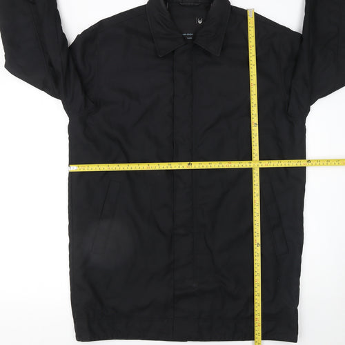 Duck and Cover Men’s Black Mid-Length Overcoat Size L Polyester