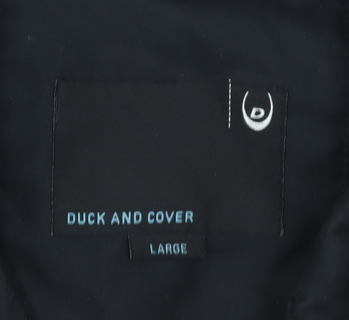Duck and Cover Men’s Black Mid-Length Overcoat Size L Polyester