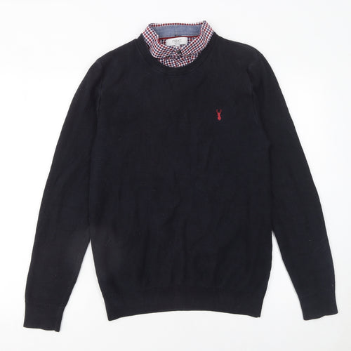 Next Men’s Black Cotton Crew Neck Pullover Jumper M