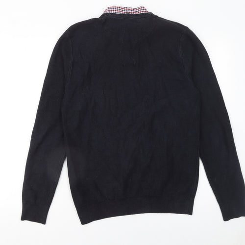 Next Men’s Black Cotton Crew Neck Pullover Jumper M