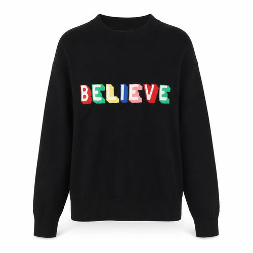 Marks and Spencer Women’s Black Believe Christmas Jumper Size S