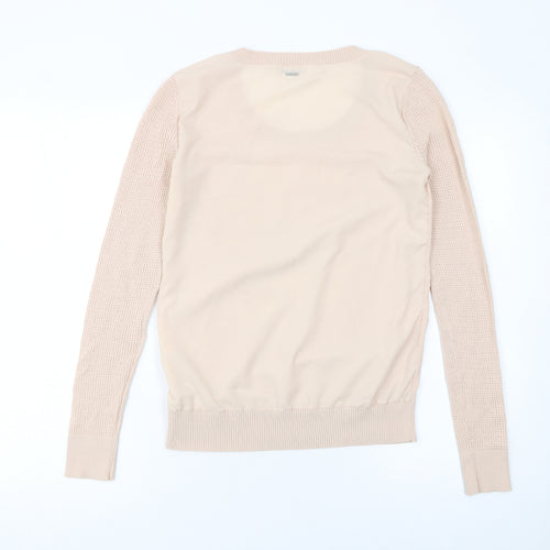 Calvin Klein Womens Beige XS Knit Pullover Jumper Viscose Blend
